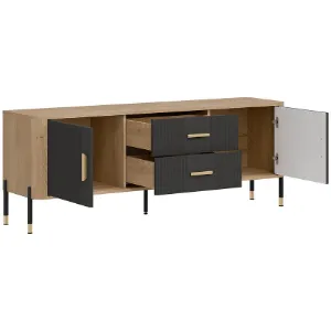 Obrazek Komoda Dante Rtv Dt01 Dąb Cremona/Antracyt