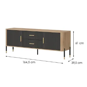 Obrazek Komoda Dante Rtv Dt01 Dąb Cremona/Antracyt
