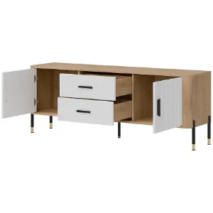 Obrazek Komoda Dante Rtv Dt01 Dąb Cremona/Biały