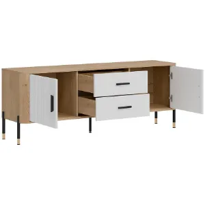 Obrazek Komoda Dante Rtv Dt01 Dąb Cremona/Biały