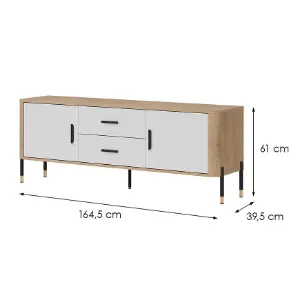 Obrazek Komoda Dante Rtv Dt01 Dąb Cremona/Biały
