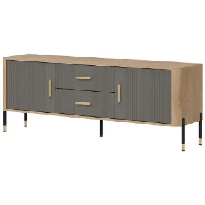 Komoda Dante Rtv Dt01 Dąb Cremona/Szary