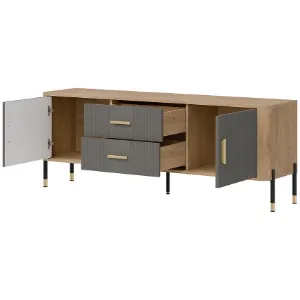 Obrazek Komoda Dante Rtv Dt01 Dąb Cremona/Szary
