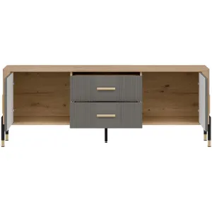 Obrazek Komoda Dante Rtv Dt01 Dąb Cremona/Szary