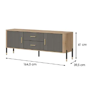 Obrazek Komoda Dante Rtv Dt01 Dąb Cremona/Szary