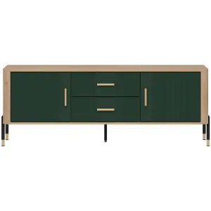 Obrazek Komoda Dante Rtv Dt01 Dąb Cremona/Zielony