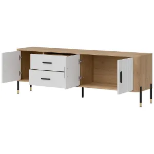 Obrazek Komoda Dante Rtv Dt02 Dąb Cremona/Biały