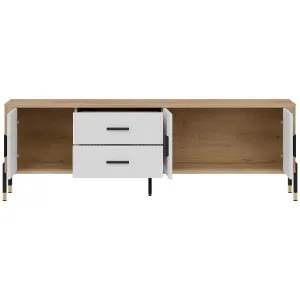 Obrazek Komoda Dante Rtv Dt02 Dąb Cremona/Biały