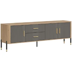 Obrazek Komoda Dante Rtv Dt02 Dąb Cremona/Szary