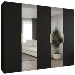 Szafa Marbella II 250 czarny/złoty