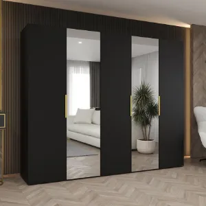 Obrazek Szafa Marbella II 250 czarny/złoty