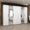 Obrazek Szafa Marbella II 300 biały/czarny