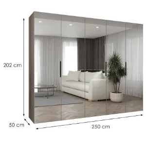 Obrazek Szafa Marbella III 250 kaszmir/czarny