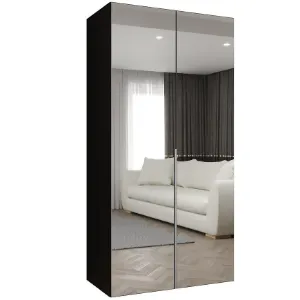 Szafa Alicante III 100 czarny/srebrny