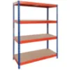 Obrazek Regał metalowy magazynowy 192x100x50 cm – 4 półki/300kg