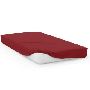 Obrazek Prześcieradło jersey z gumką 180x200 czerwony