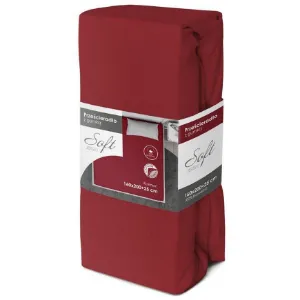 Obrazek Prześcieradło jersey z gumką 180x200 czerwony