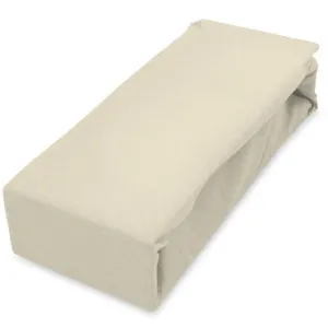 Obrazek Prześcieradło jersey z gumką 200x220 kremowy