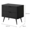 Obrazek Stolik Nocny Lante  G 2s- 1szt Czarny