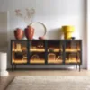 Obrazek Komoda Lumi B 181 4d + Led D.Dunin + Czarny