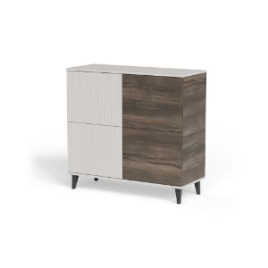 Obrazek Komoda Felicjan 2 KM-2 kaszmir/orzech/czarny