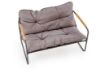 Obrazek Zestaw ogrodowy Hembka (sofa, fotel 2x, ława) popielaty/brązowy