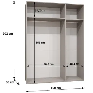 Obrazek Szafa Piano 1-150 kaszmir/kaszmir