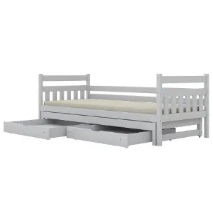 Obrazek Łóżko Dawid dodatkowe spanie + szuflady 80x160 biały