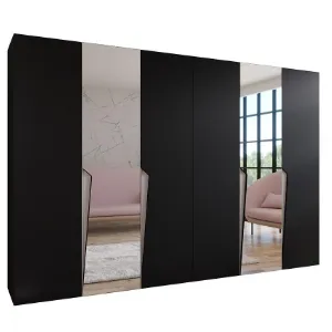 Szafa Piano 2-300 (2x150) czarny/kaszmir