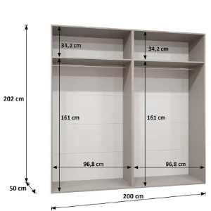 Obrazek Szafa Sandi 1-200 biały/kaszmir
