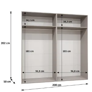 Obrazek Szafa Sandi 1-200 biały/złoty