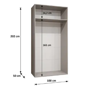 Obrazek Szafa Sandi 2-100 kaszmir/złoty