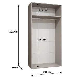 Obrazek Szafa Sandi 1-100 czarny/czarny