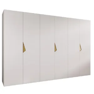 Szafa Sandi 1-300 (3x100) biały/złoty
