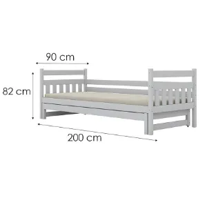 Obrazek Łóżko Dawid dodatkowe spanie 90x200 biały