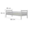 Obrazek Łóżko Dawid standard + barierka 80x180 biały