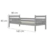 Obrazek Łóżko Dawid standard + barierka 80x160 szary