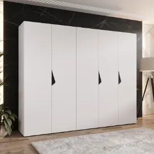 Obrazek Szafa Sandi 1-250 biały/czarny