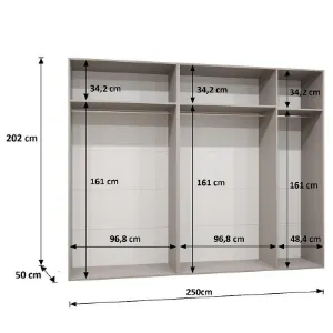 Obrazek Szafa Sandi 1-250 czarny/czarny