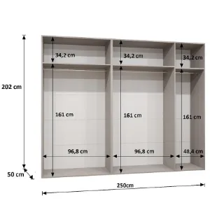 Obrazek Szafa Sandi 1-250 czarny/kaszmir