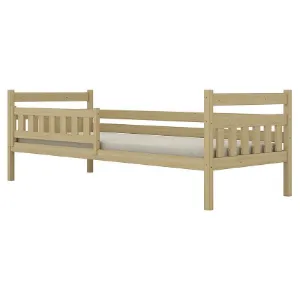 Łóżko Dawid standard + barierka 90x180 naturalne, nielakierowane
