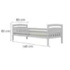 Obrazek Łóżko Tosia standard + barierka 80x160 biały
