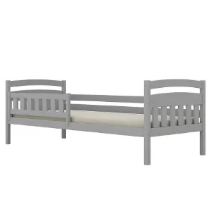 Łóżko Tosia standard + barierka 90x200 szary