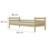 Obrazek Łóżko Dawid standard 80x160 naturalne, lakierowane