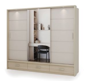 Obrazek Szafa z lustrem Arti 250 AR-01 dąb barista/beż piaskowy