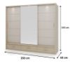 Obrazek Szafa z lustrem Arti 250 AR-01 dąb barista/beż piaskowy