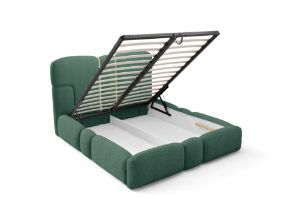 Obrazek Łóżko tapicerowane Ophelio 180x200 turkusowy bez oświetlenia LED