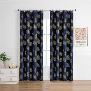 Zasłona na taśmie MARMA 2504-2/210GSM 140x250 niebieski