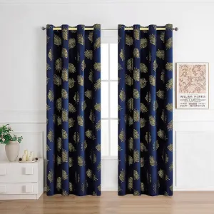 Zasłona na przelotkach MARMA 2504-2/210GSM 140x250 niebieski