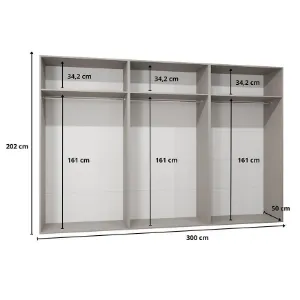 Obrazek Szafa Andrew 3-300 kaszmir/złoty
